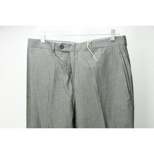 Etro Gray Shiny 100% Cotton Mens Pants Trousers Sz 48 EU NEW